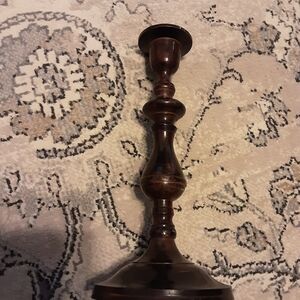 Elegant Brown Wooden Candle Holder